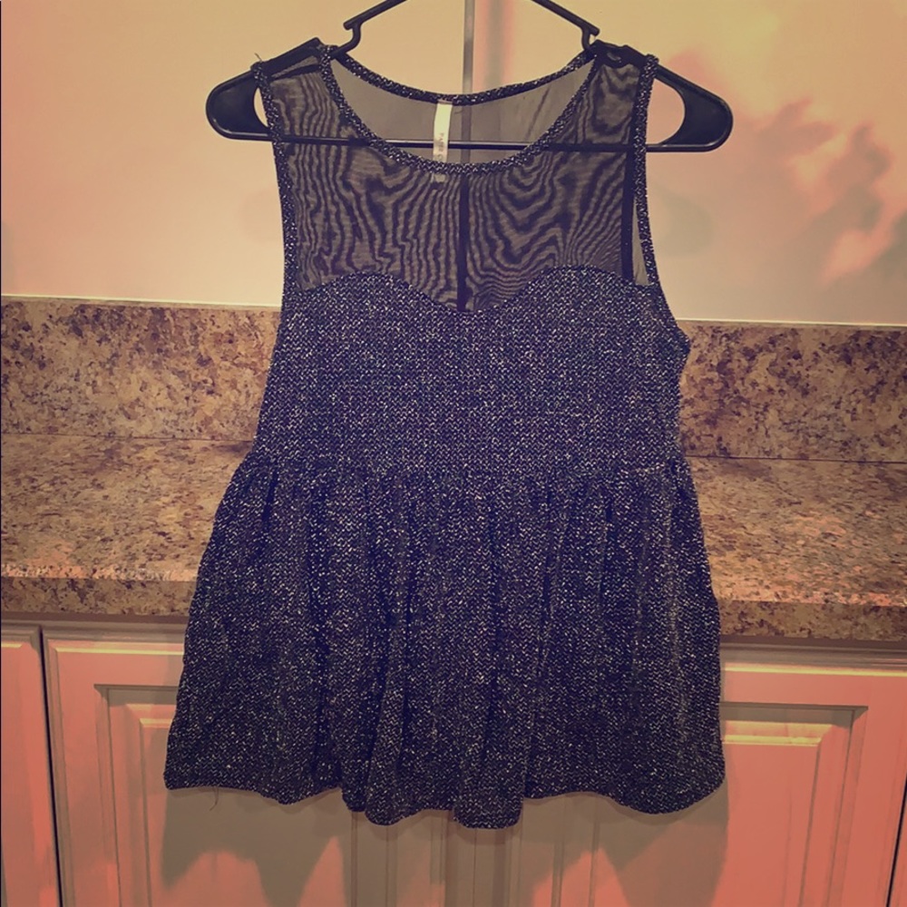 Paper crane made in USA peplum top